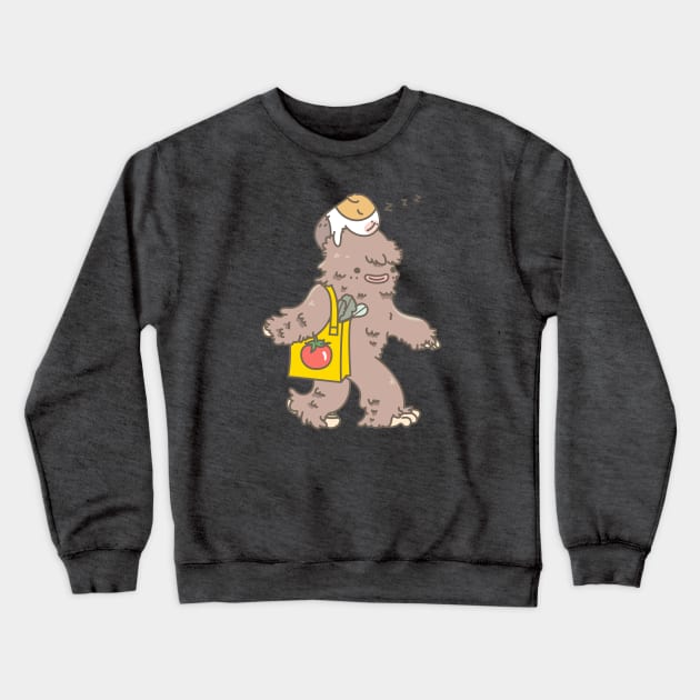 Bubu the Guinea Pig, Bigfoot Baby Sitter Crewneck Sweatshirt by Noristudio
